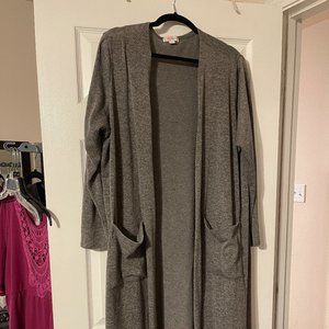 LuLaRoe XL Sarah Grey Duster Cardigan